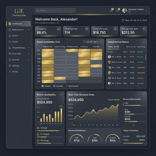 Hotel Admin Dashboard