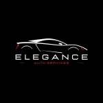 white and red modern car washing service logo